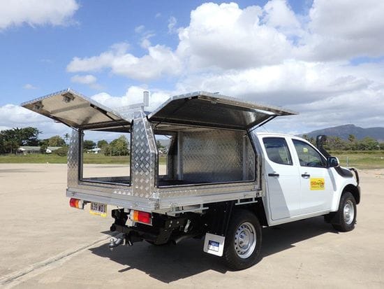 Optional Trademan canopy to suit our Dual Cab dropside utilities